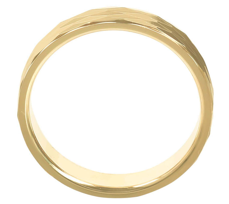 Veronese 18K Gold Plated Diamond Cut Band Ring — View 9