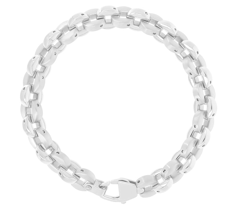 Mistero For Him Polished & Satin Link Bracelet — View 3