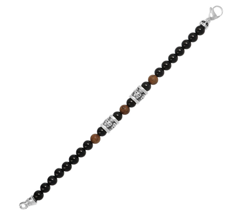 Mistero For Him Gemstone & Wood Bead Bracelet — View 8