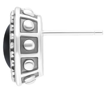 Tiffany Kay Studio Sterling Silver Onyx Stud Ea rrings — View 4