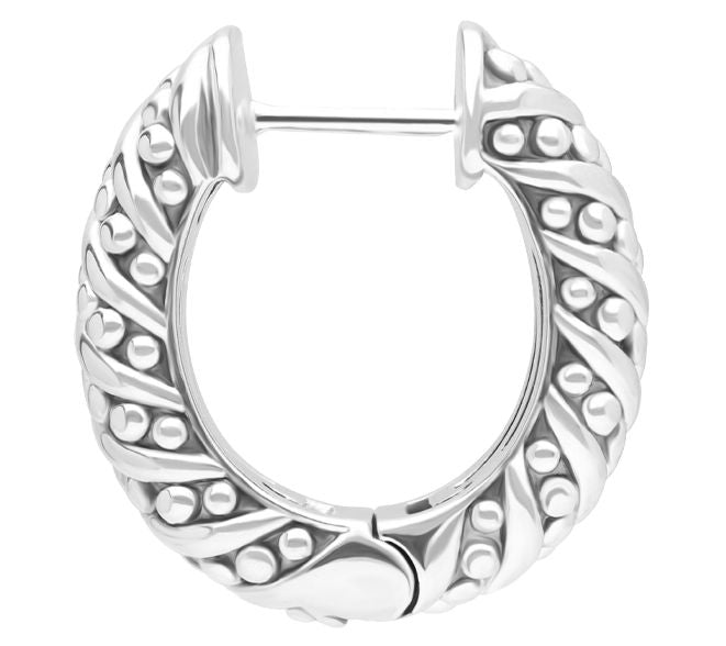 Tiffany Kay Studio Sterling Silver Beaded Huggi e Hoop Earring — View 4