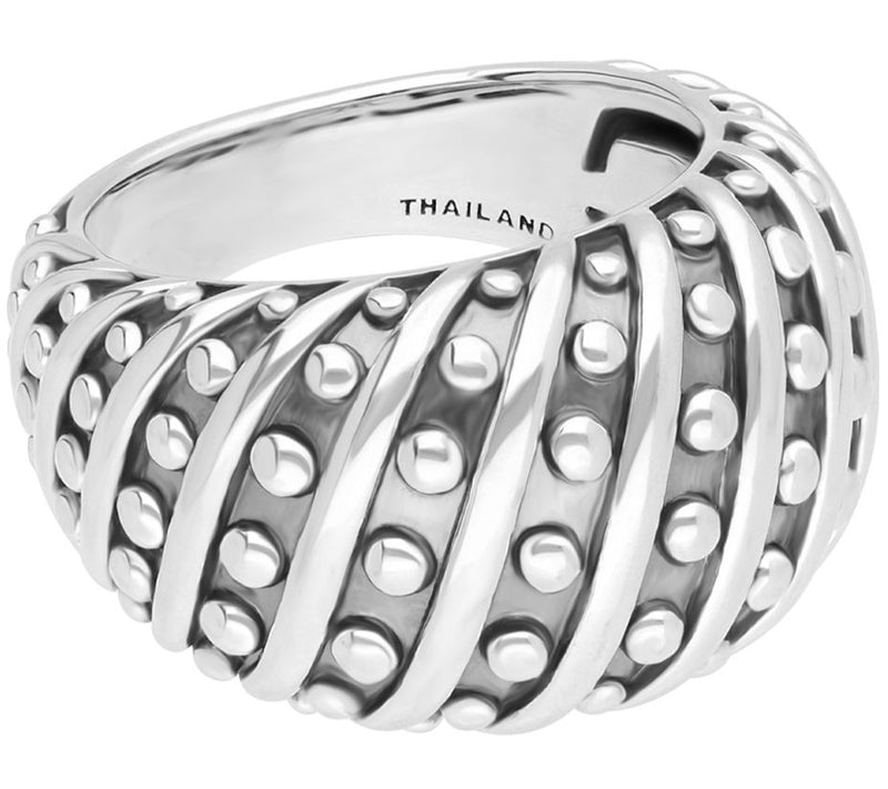 Tiffany Kay Studio Sterling Silver Armored Dome Ring — Main view