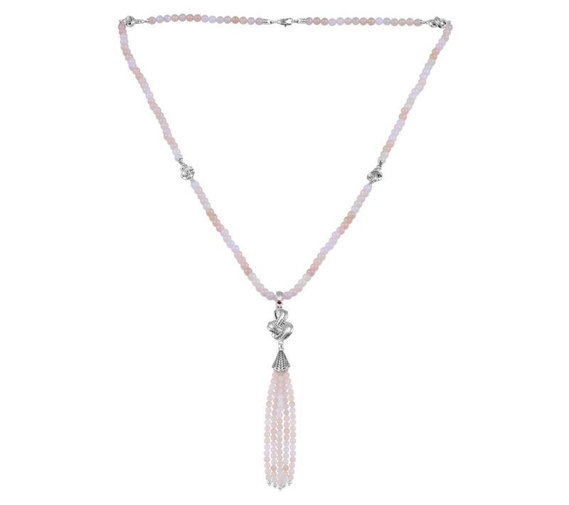 Tiffany Kay Studio Sterling Morganite Tassel Pendant w/ Chain — View 4