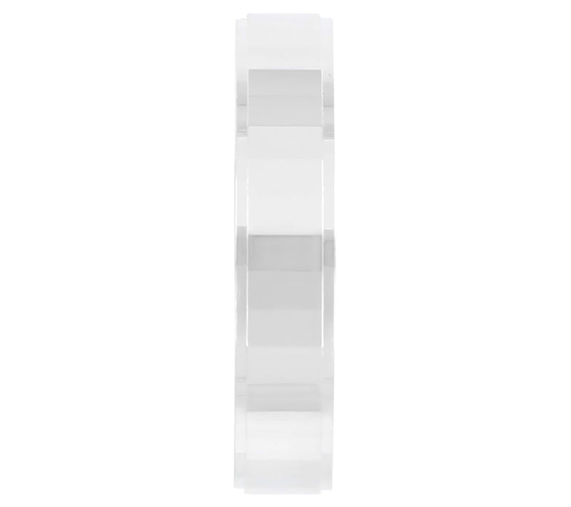 UltraFine Silver Diamond Cut 4mm Band Ring — View 4