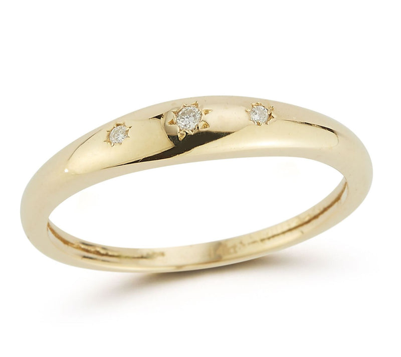 Luminosa Gold Diamond Accent Dome Ring, 14K — Main view