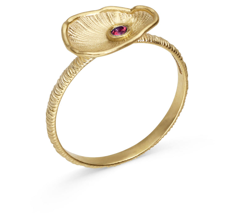 Adi Paz 14K Gold Textured Gemstone Ring — View 5