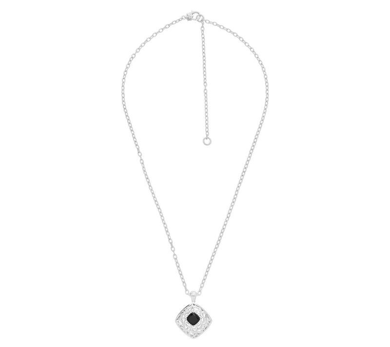 Ariva Sterling Silver Onyx Vine Pendant w/ Chain — View 4