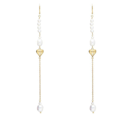 Goddaughters 14K Clad Angel Eye Cultured Pearl Dangle Earrings
