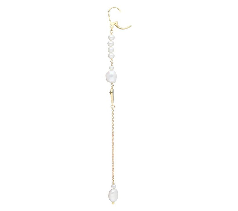 Goddaughters 14K Clad Angel Eye Cultured Pearl Dangle Earrings — View 5