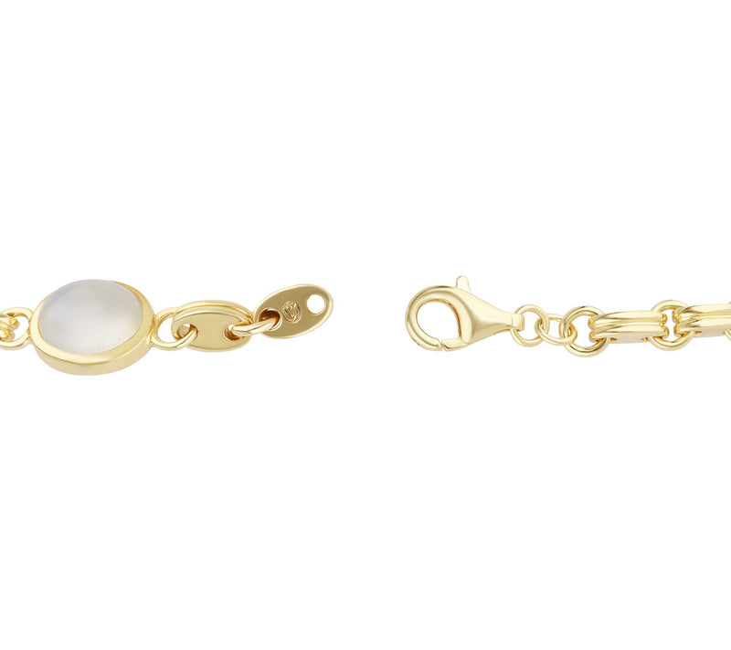 Goddaughters 14K Clad Moonstone Sun Link Bracelet — View 3