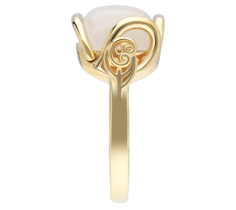 Goddaughters 14K Gold Clad Gratitude Rose Moonstone Ring — View 3