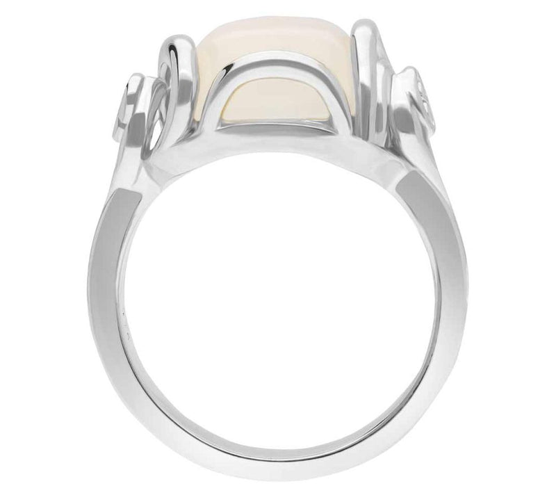 Goddaughters Sterling Silver Gratitude Rose Moonstone Ring — View 2