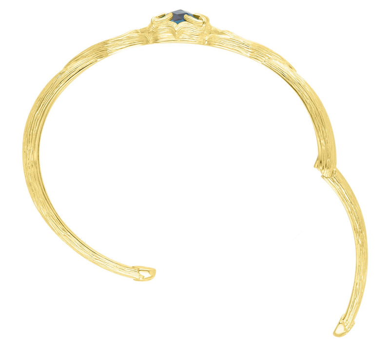 Ariva 18K Gold Clad London Blue Topaz Vine Cuff — View 4