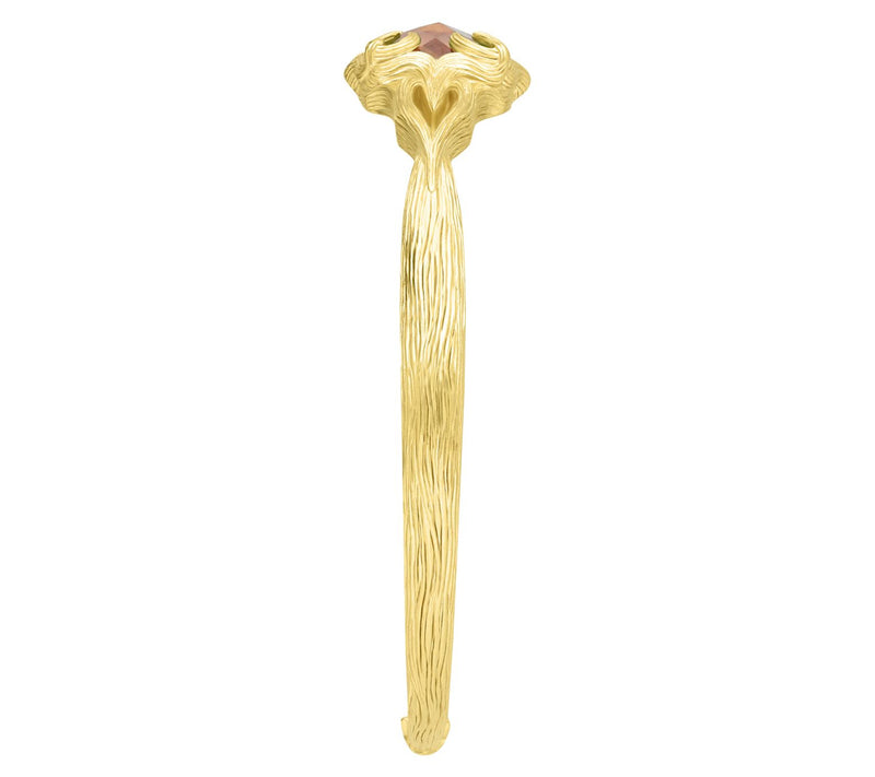 Ariva Silver 18K Gold Clad Citrine Vine Cuff — View 2