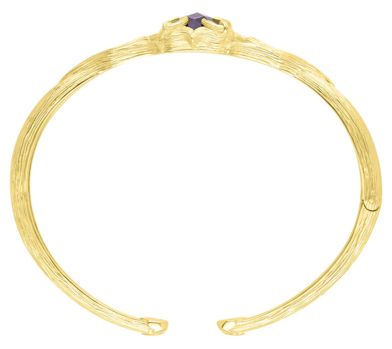 Ariva 18K Gold Clad Amethyst Vine Cuff — View 3