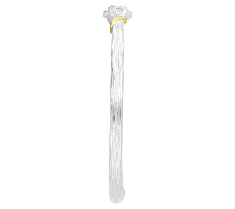 Ariva Sterling Silver & 18K Gold Diamond Cuff — View 2