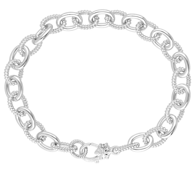 Ariva Sterling Silver Oval Link Bracelet — Main view