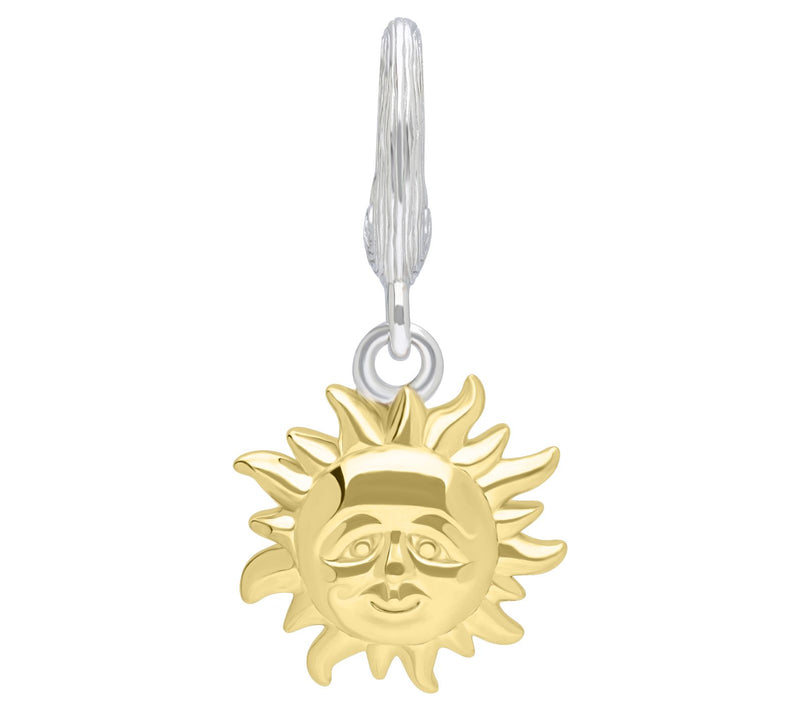 Ariva Sterling Silver & 18K Gold Clad Suns hine Charm — View 3