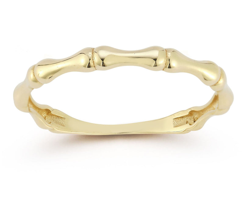 Luminosa Gold Bamboo Band Ring, 14K — Main view