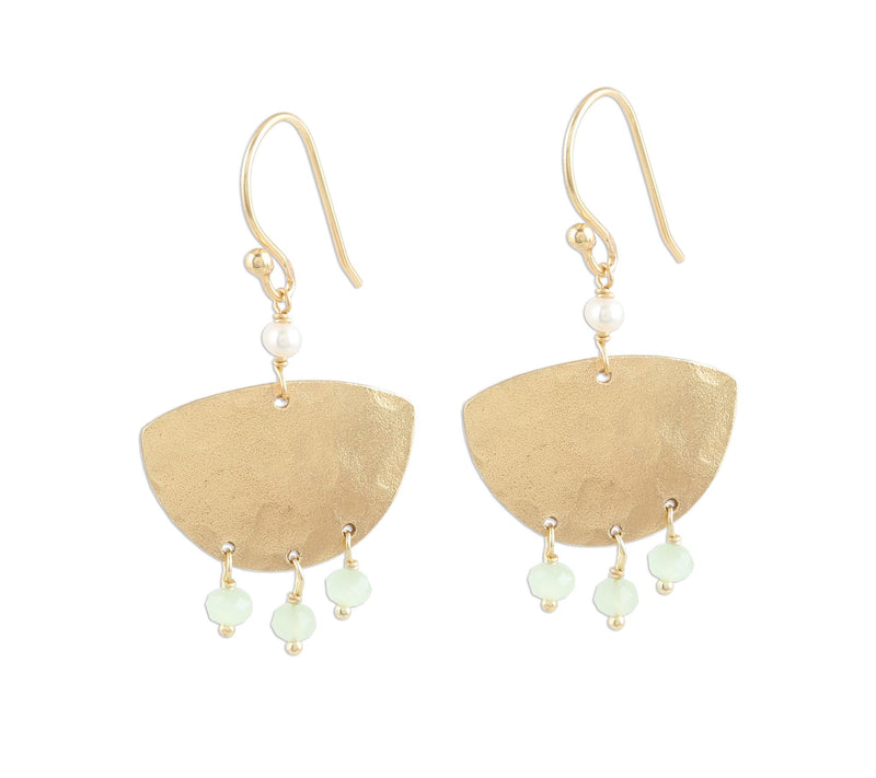 Novica Artisan Crafted 22K Gold Plated Multi-Gemstone Earrings — Main view