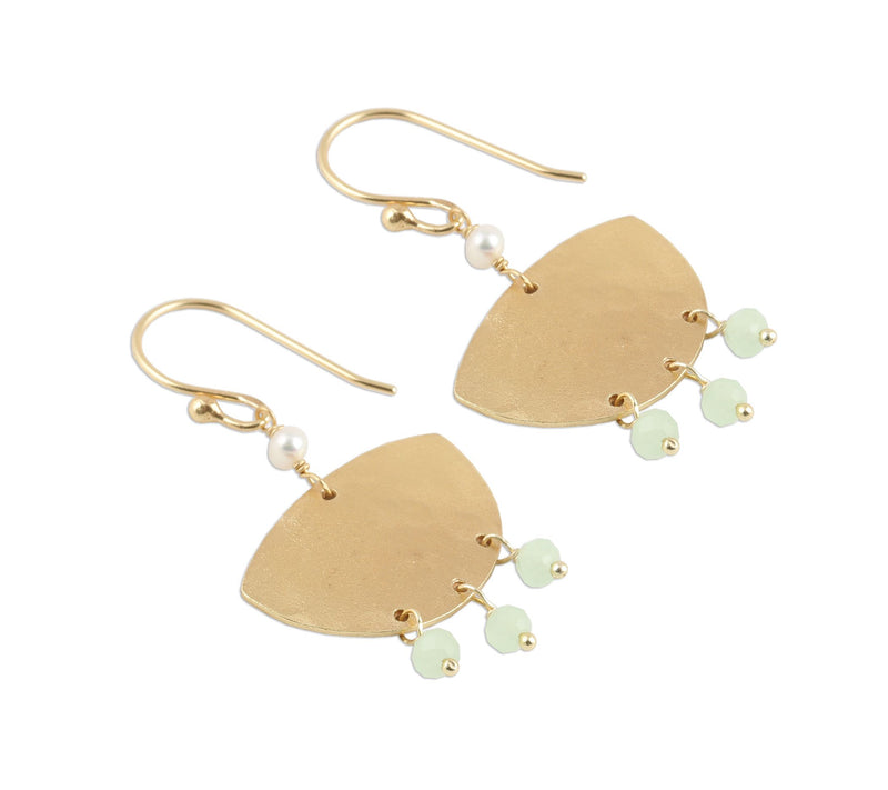 Novica Artisan Crafted 22K Gold Plated Multi-Gemstone Earrings — View 4
