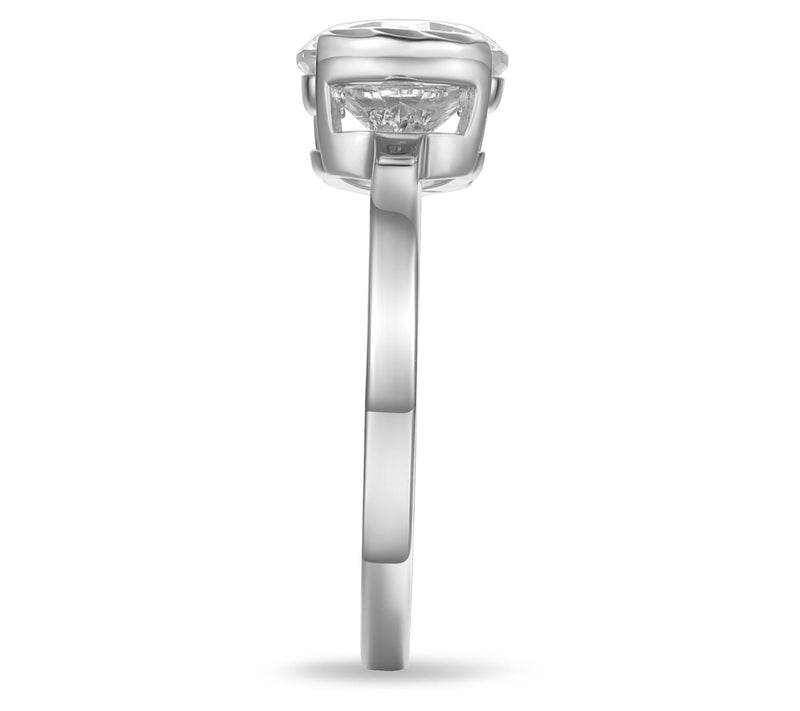 Diamonique 3.05 cttw Solitaire Ring, Sterling Silver — View 6