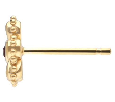 Elyse Ryan 14K Gold Clad Gemstone Flower Earrings — View 14