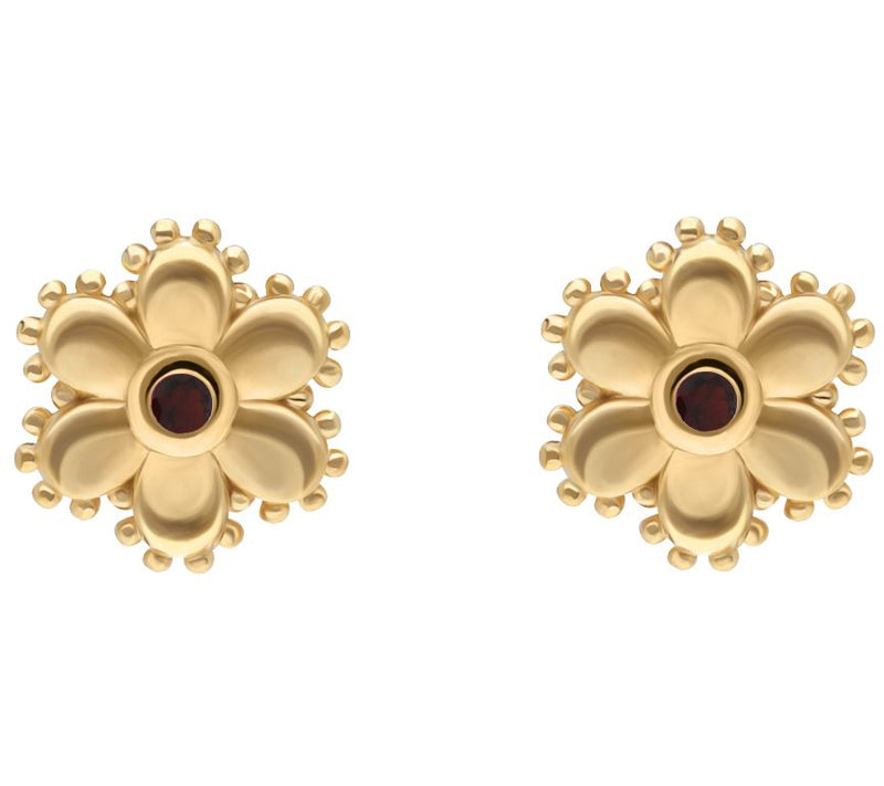 Elyse Ryan 14K Gold Clad Gemstone Flower Earrings — View 9