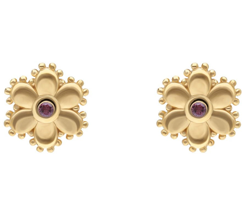 Elyse Ryan 14K Gold Clad Gemstone Flower Earrings — View 13