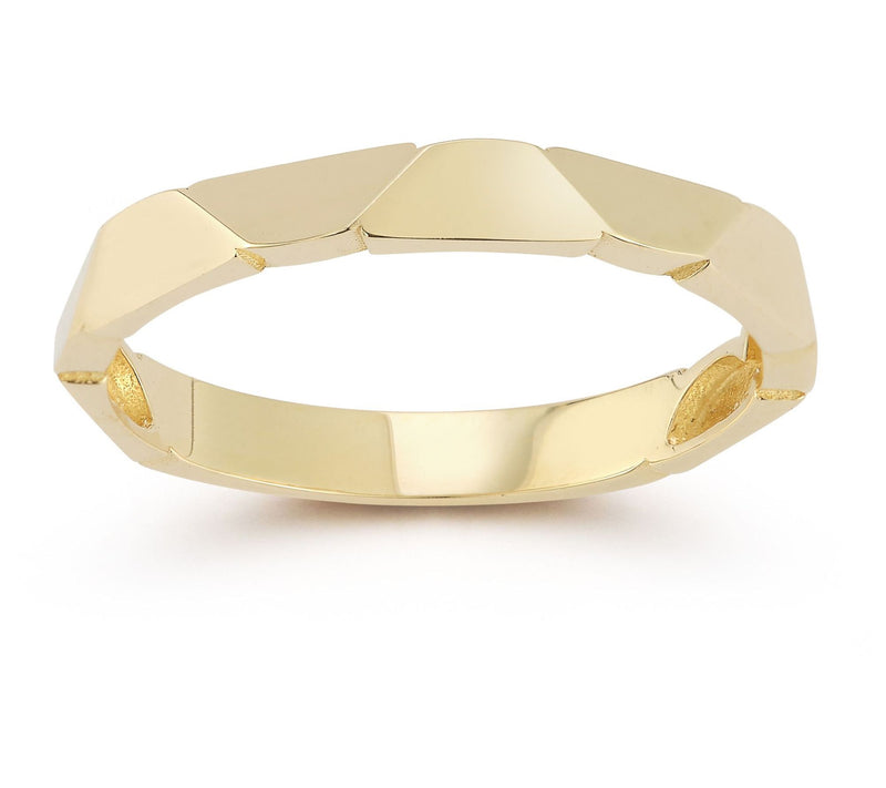 Luminosa Gold Geometric Band Ring, 14K — Main view
