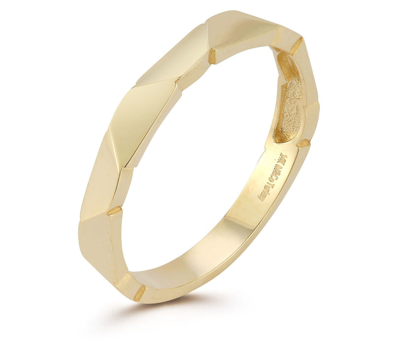 Luminosa Gold Geometric Band Ring, 14K — View 4