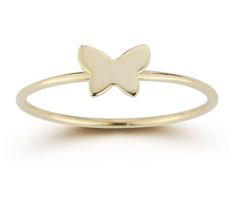 Luminosa Gold Butterfly Band Ring, 14K — View 3