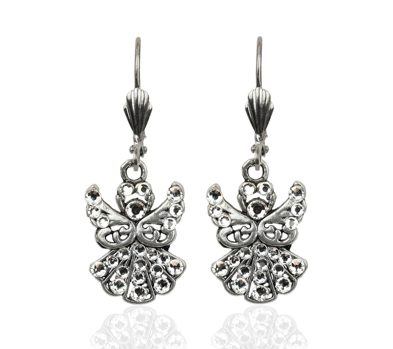 Anne Koplik Brilliant Crystal Angel Dangle Earr ings — View 3