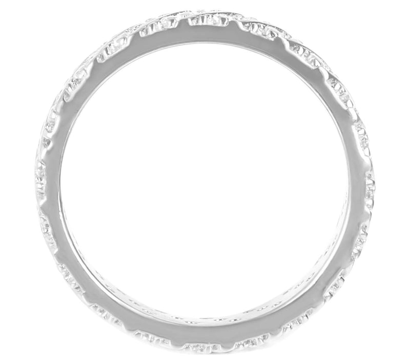 Diamonique 0.85 cttw Multi-Row Eternity Band Ri ng, Sterling — View 7