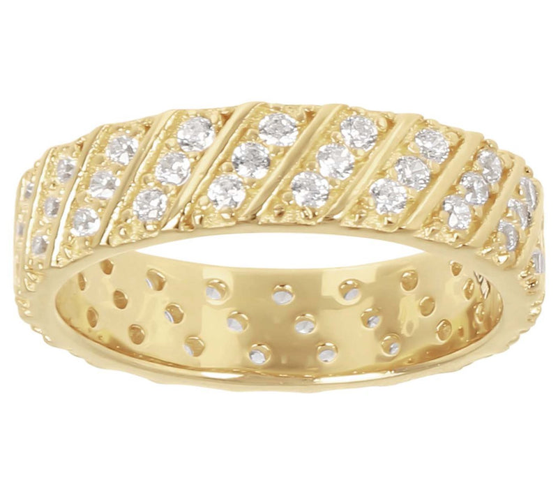 Diamonique 0.85 cttw Multi-Row Eternity Band Ri ng, Sterling — View 5