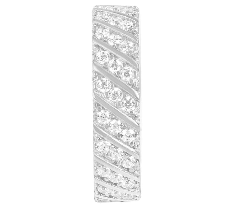 Diamonique 0.85 cttw Multi-Row Eternity Band Ri ng, Sterling — View 6
