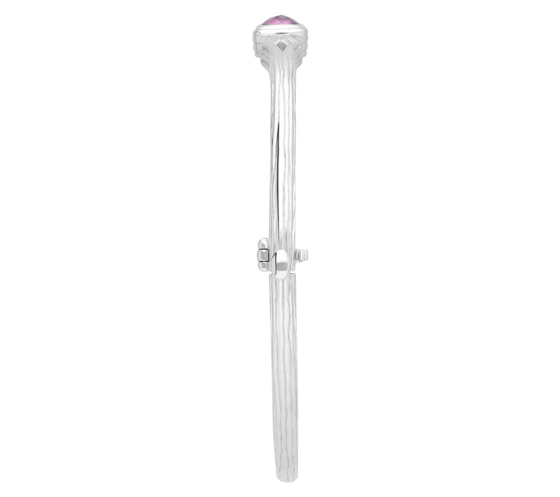 Ariva Sterling Silver Rhodolite Silk Hinged B angle — View 3