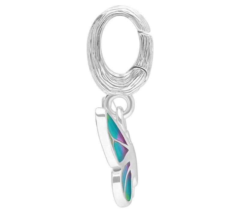 Ariva Sterling Silver Enamel Butterfly Charm — View 5