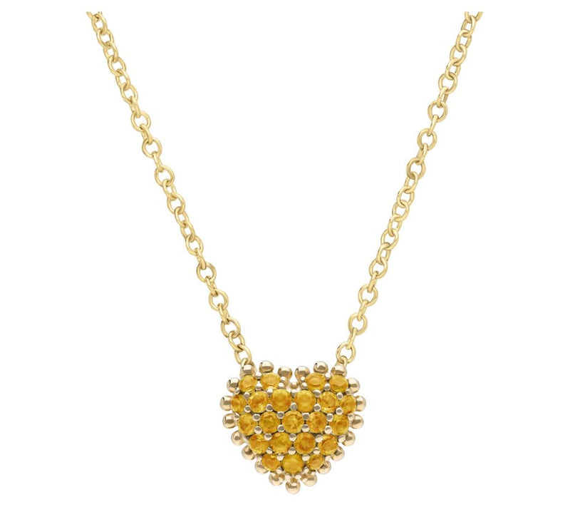 Elyse Ryan 14K Gold-Clad Gemstone Heart Necklace — View 5