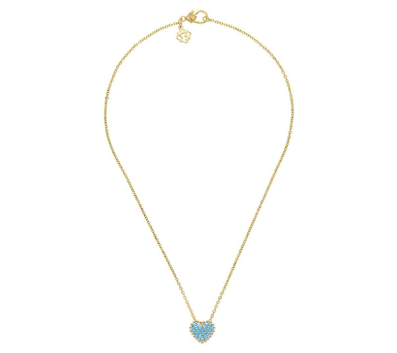 Elyse Ryan 14K Gold-Clad Blue Topaz Heart Necklace — View 4