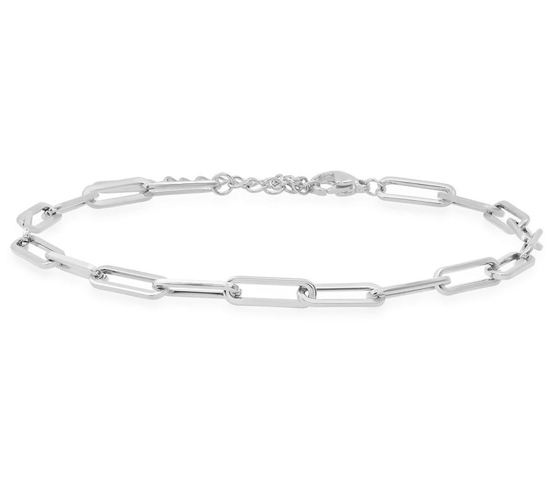 Steel by Design Paperclip Link Ankle Bracelet — Main view