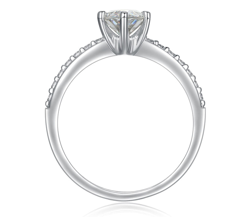 Diamonique 3.05 cttw Marquise Cut Ring, Sterling Silver — View 5