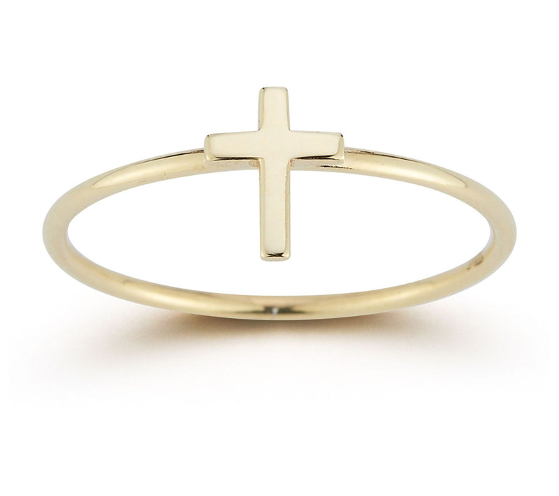 Luminosa Gold Cross Ring, 14K — View 3