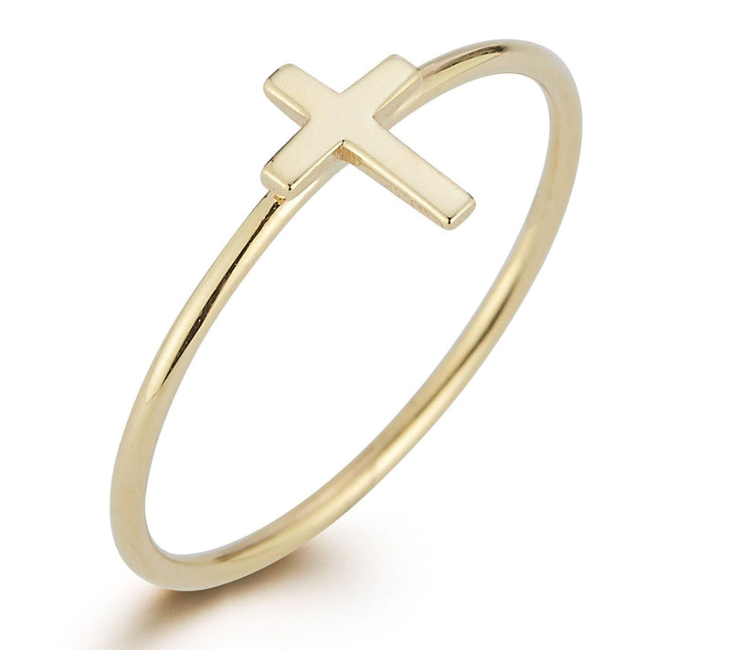 Luminosa Gold Cross Ring, 14K — View 4