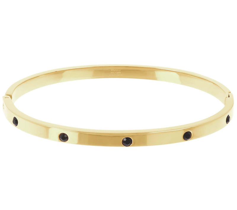 Steel By Design Black Crystal Accent Hinged Banle — Main view
