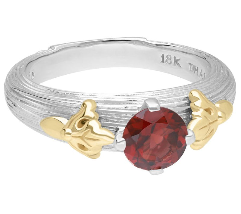 Ariva Sterling Silver & 18K Gold Gemstone Ring — View 5