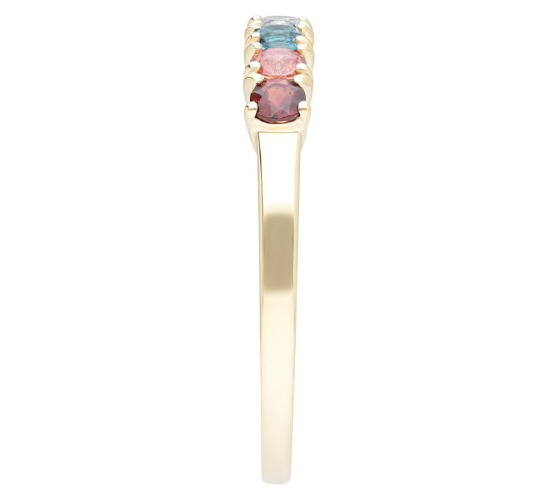 Ariva 14K Gold Rainbow Gemstome Band Ring — View 3