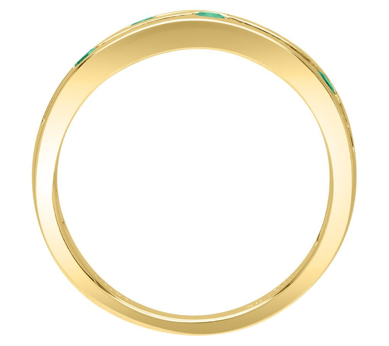 Ariva 14K Gold Open Gemstone Band Ring — View 8