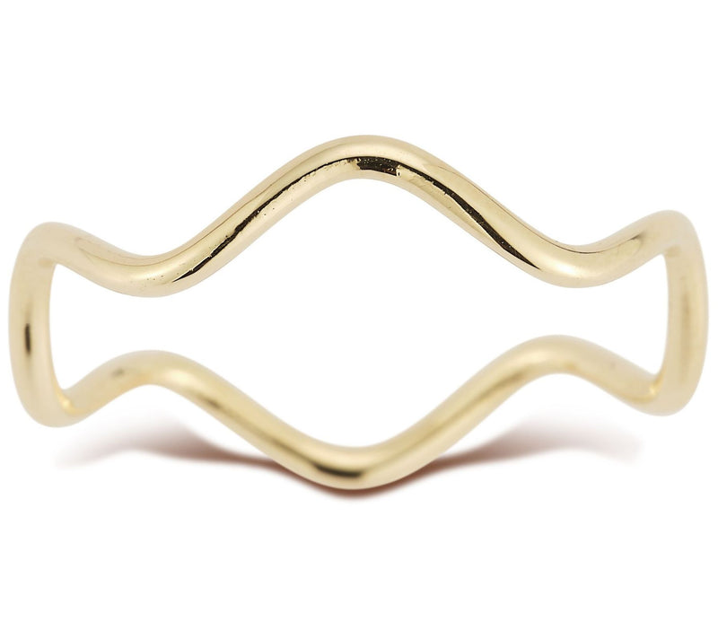 Luminosa Gold Zigzag Wave Ring, 14K — Main view