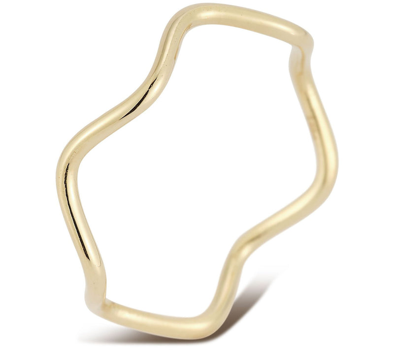 Luminosa Gold Zigzag Wave Ring, 14K — View 4
